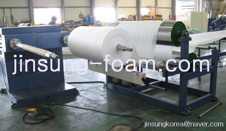 PE Foam Sheet Extrusion Line JINSUNG Made in Korea